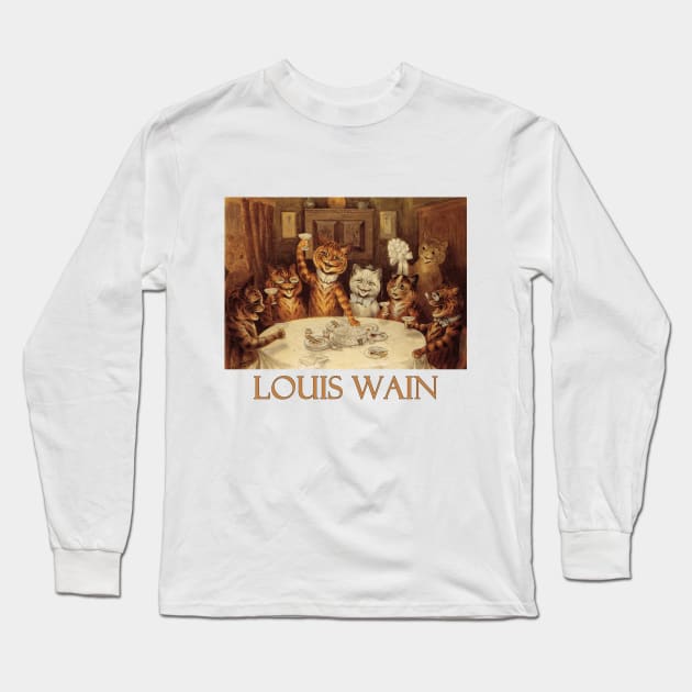 Tomcats' Celebration by Louis Wain Long Sleeve T-Shirt by Naves